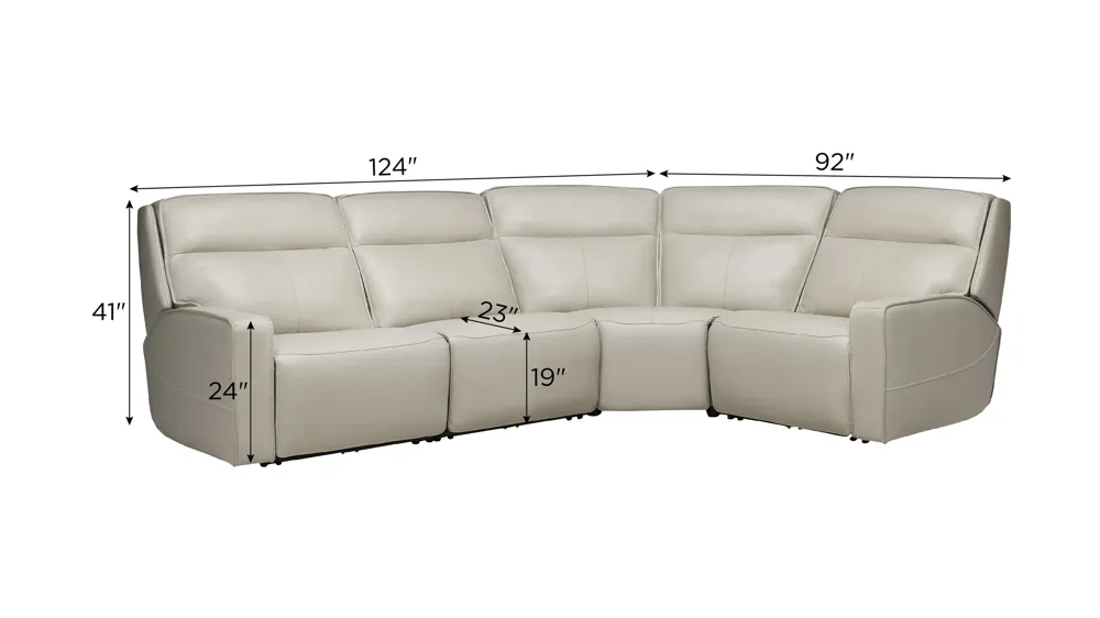 Beckett 4-pc. Power Sectional Dimensions