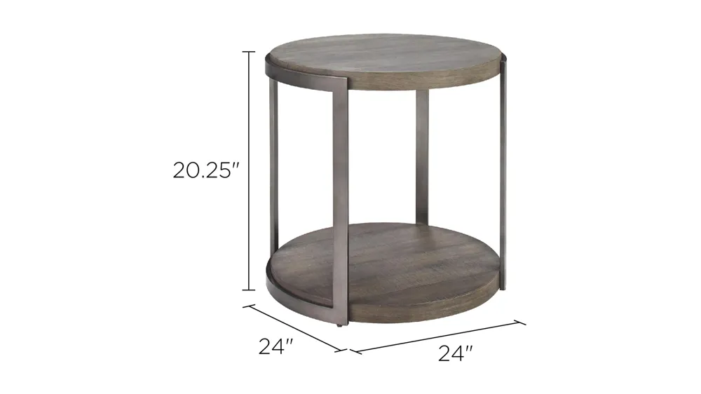 Lucinda Round End Table Dimensions