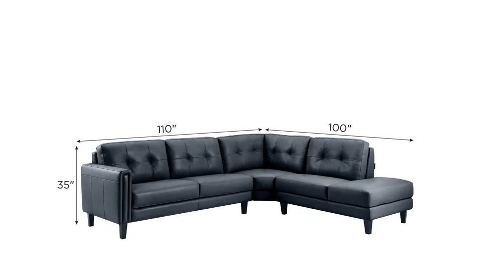Salerno 3-pc. Sectional Dimensions