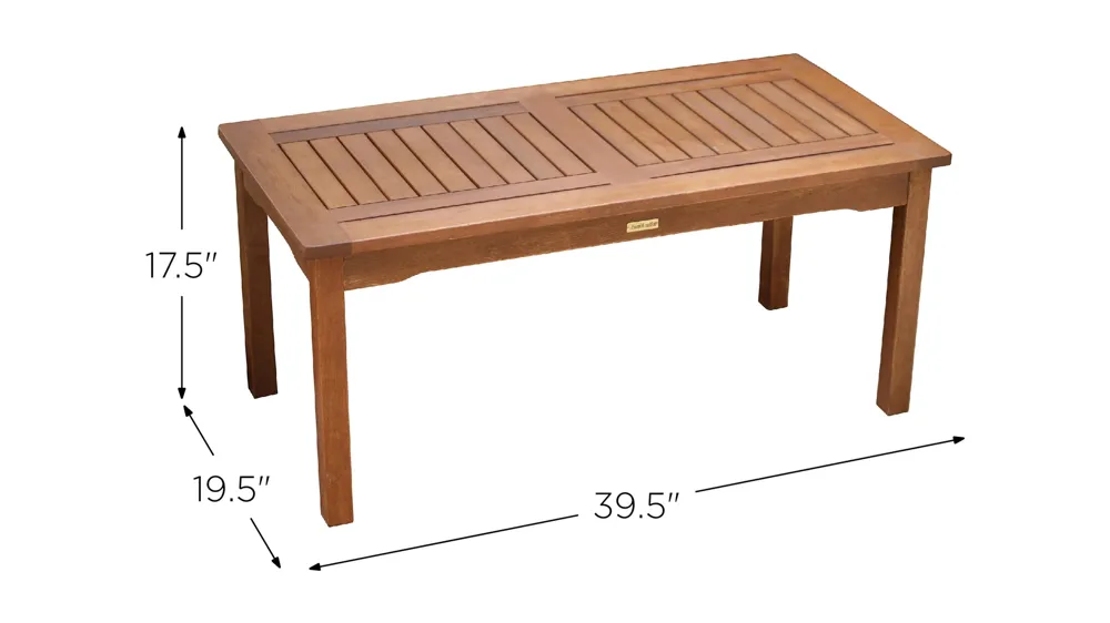 Ocean Ave Outdoor Coffee Table Dimensions