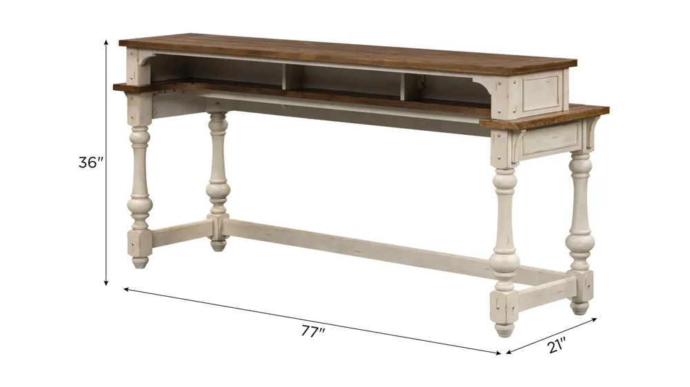 Morgan Creek Console Bar Table Dimensions