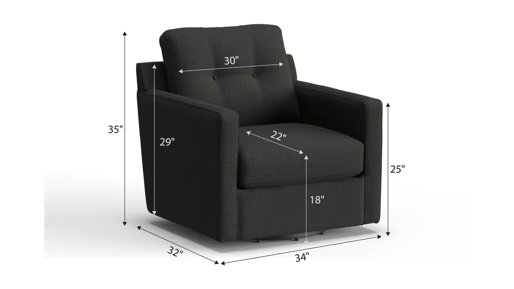 ModularOne Swivel Chair Dimensions
