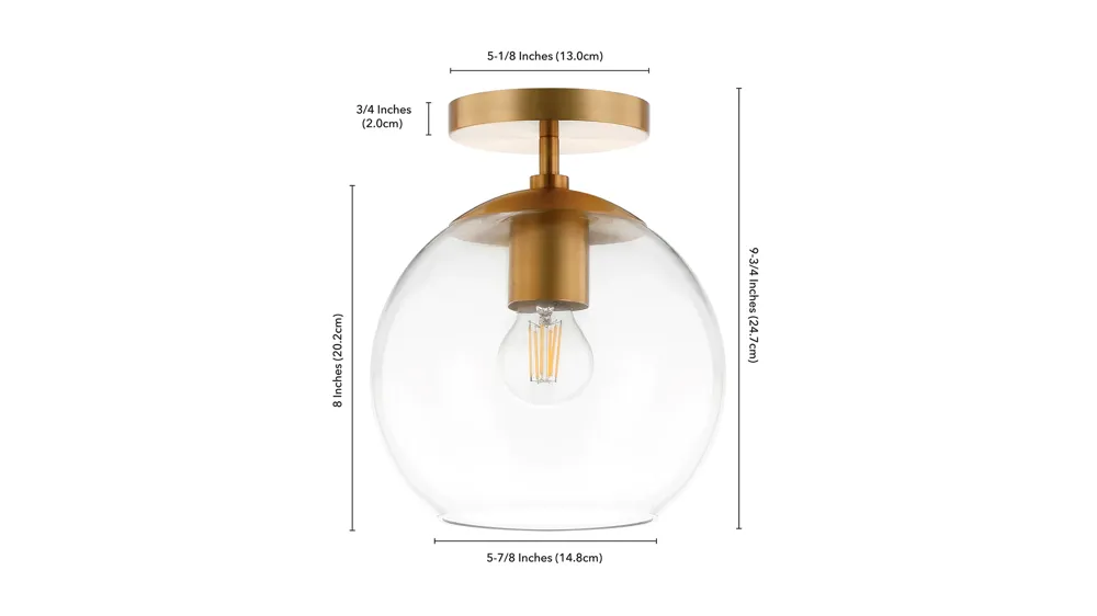 Alexa Semi-Flush Mount Dimensions