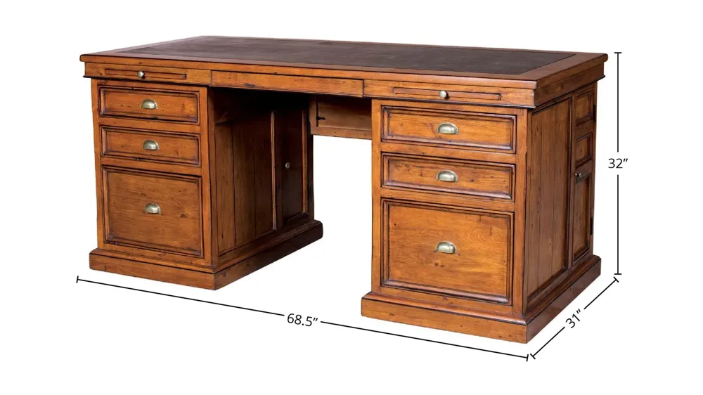 Lifestyle Double Desk - African Dusk Dimensions