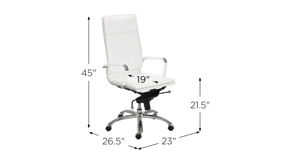 Gunar High Back Office Chair Dimensions