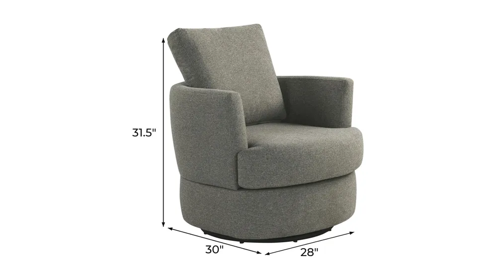 Edwin Swivel Accent Chair Dimensions