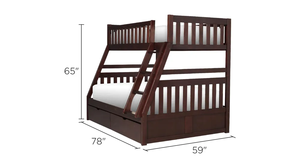Belisar Storage Bunk Bed Dimensions