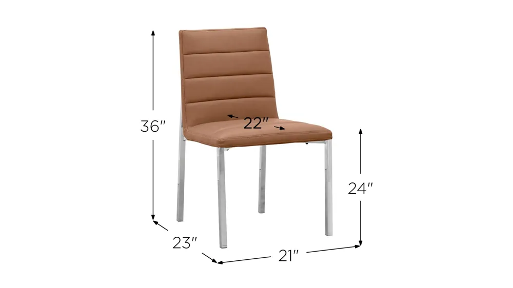 Amalfi Metal Back Dining Chair- Set of 2 Dimensions