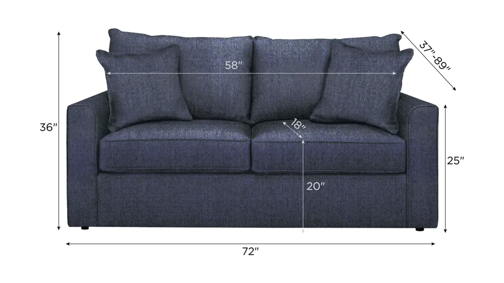 Trayce Chenille Full Sleeper Sofa Dimensions