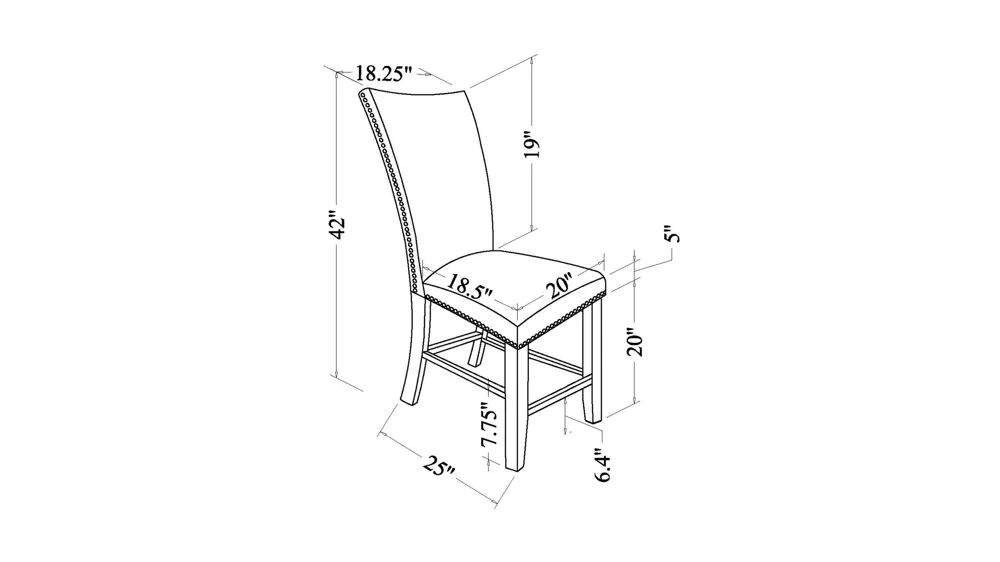Alaina Barstool - Set of 2 Dimensions