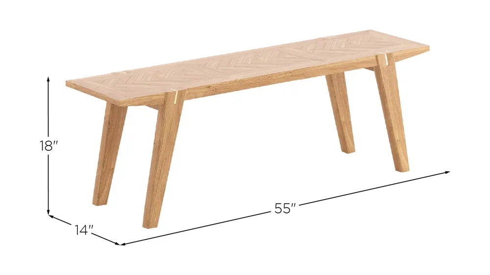 Colton Small Dining Bench Dimensions
