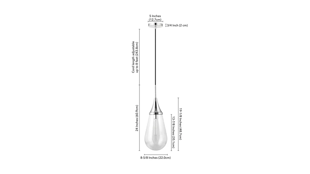 Deepa Pendant Dimensions