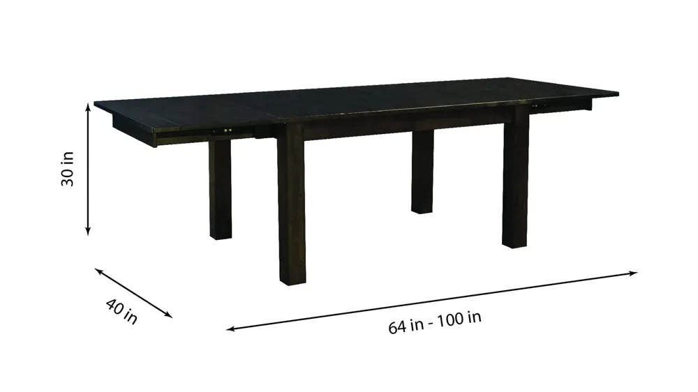 Mirabelle 2-Leaf Dining Table Dimensions