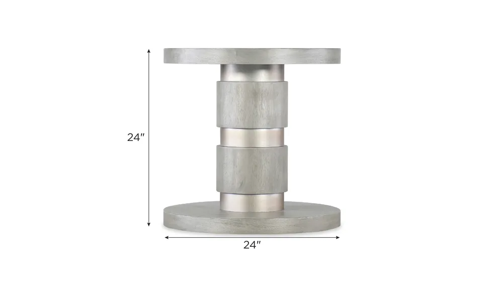 Melange Guilded Accent Table Dimensions