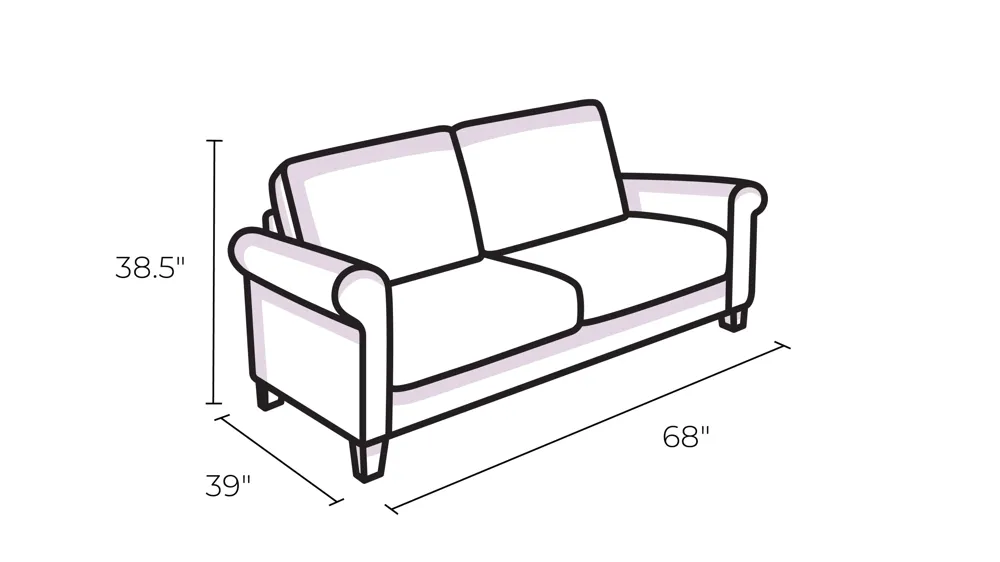 Heathmont Loveseat Dimensions