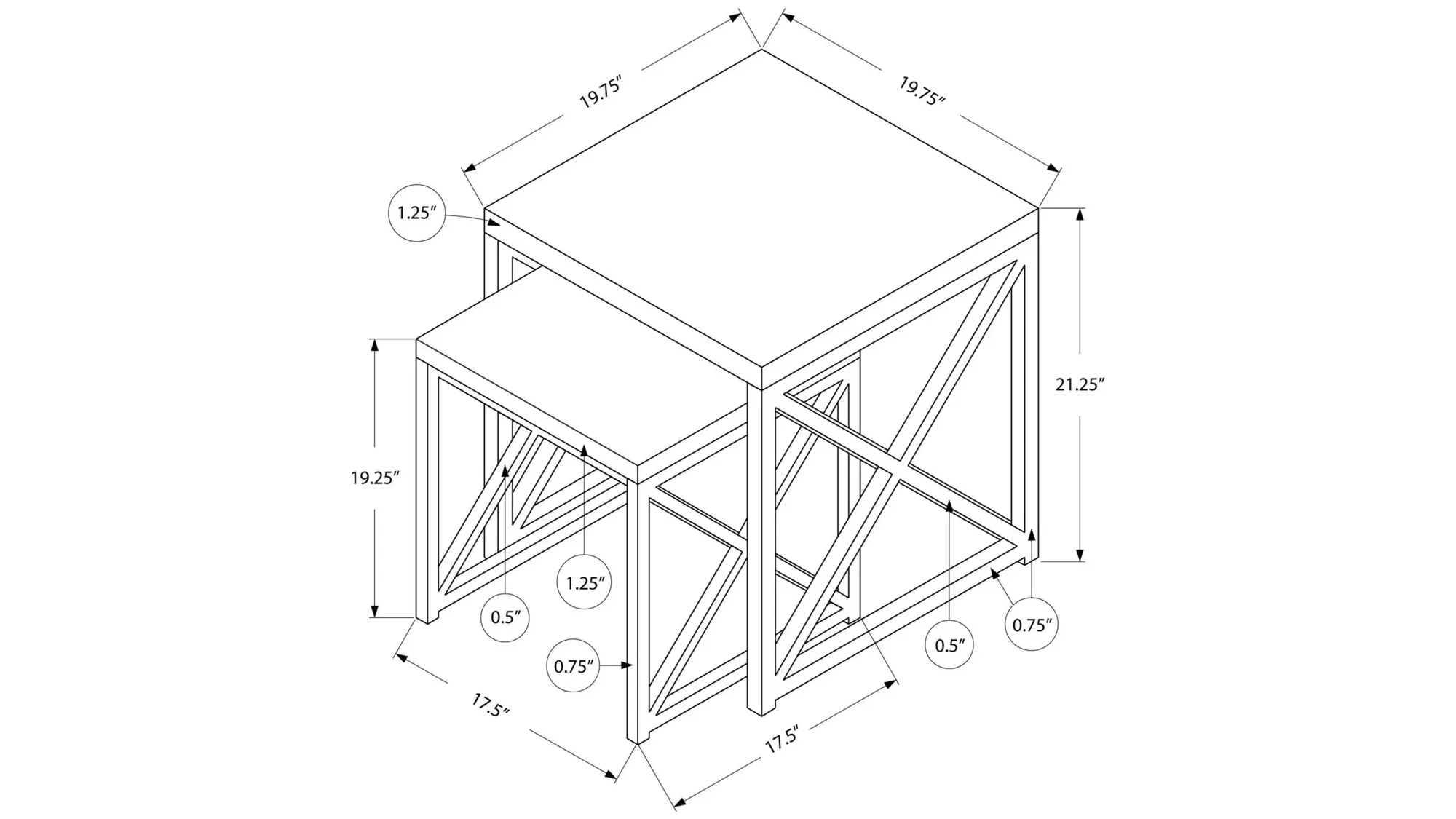 Haan Nesting Tables: Set of 2