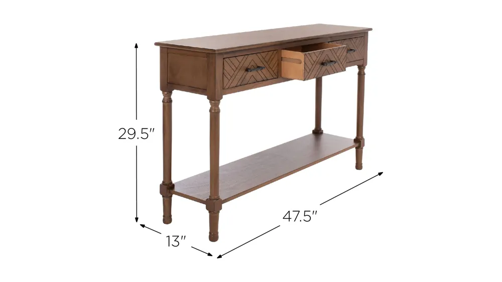 Jovie 3 Drawer Console Table Dimensions