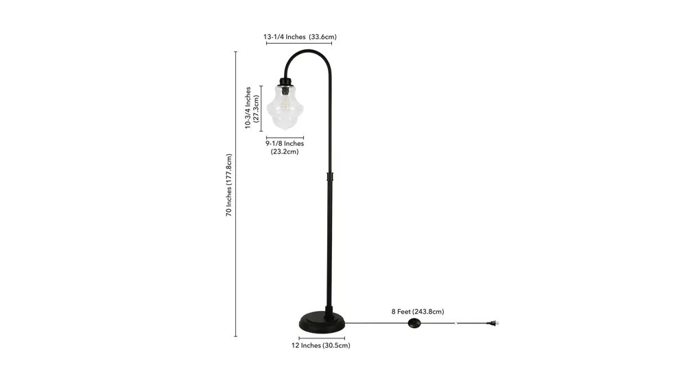 Bruno Floor Lamp Dimensions