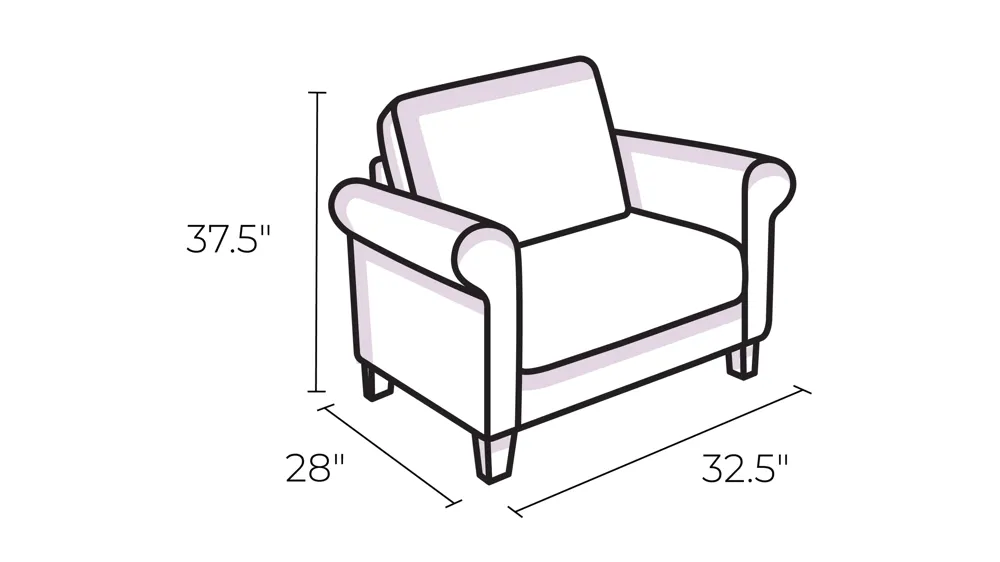 Quinton Accent Chair Dimensions