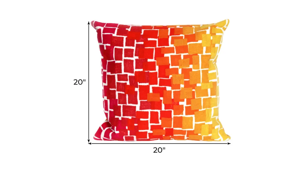 Liora Manne Visions II Ombre Tile Pillow Dimensions