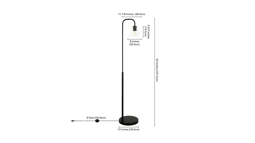 Helen Arc Floor Lamp Dimensions