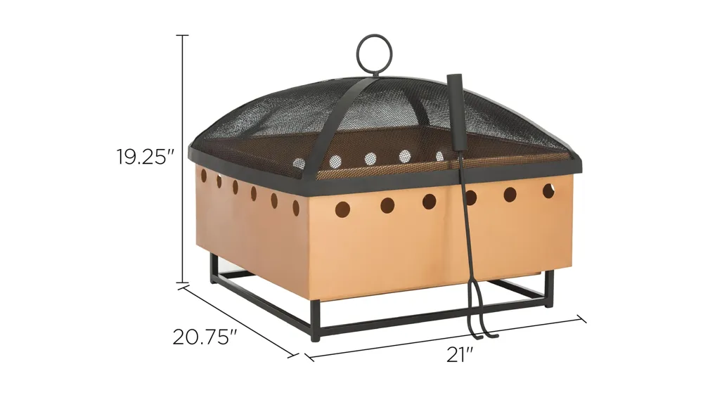 Suave Square Outdoor Fire Pit Dimensions