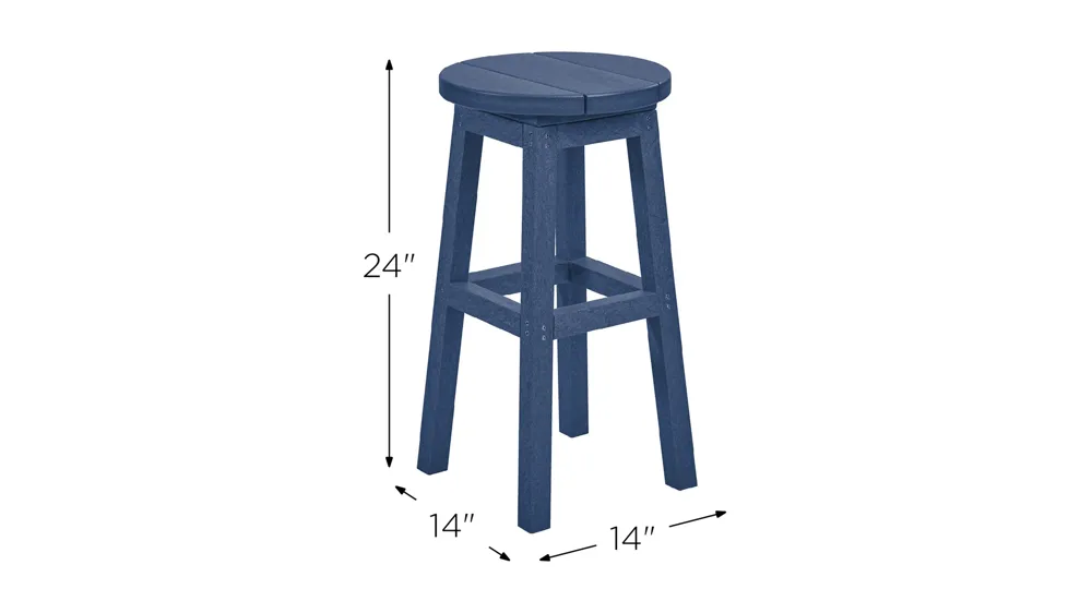 Generation Recycled Outdoor Counter Height Dining Stool Dimensions