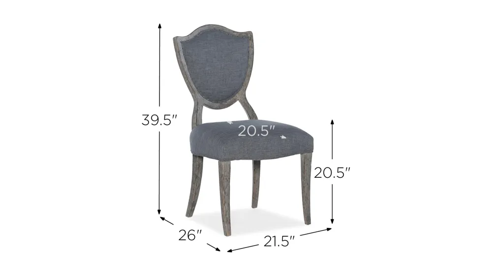 Beaumont Shield Side Chair - Set of 2 Dimensions