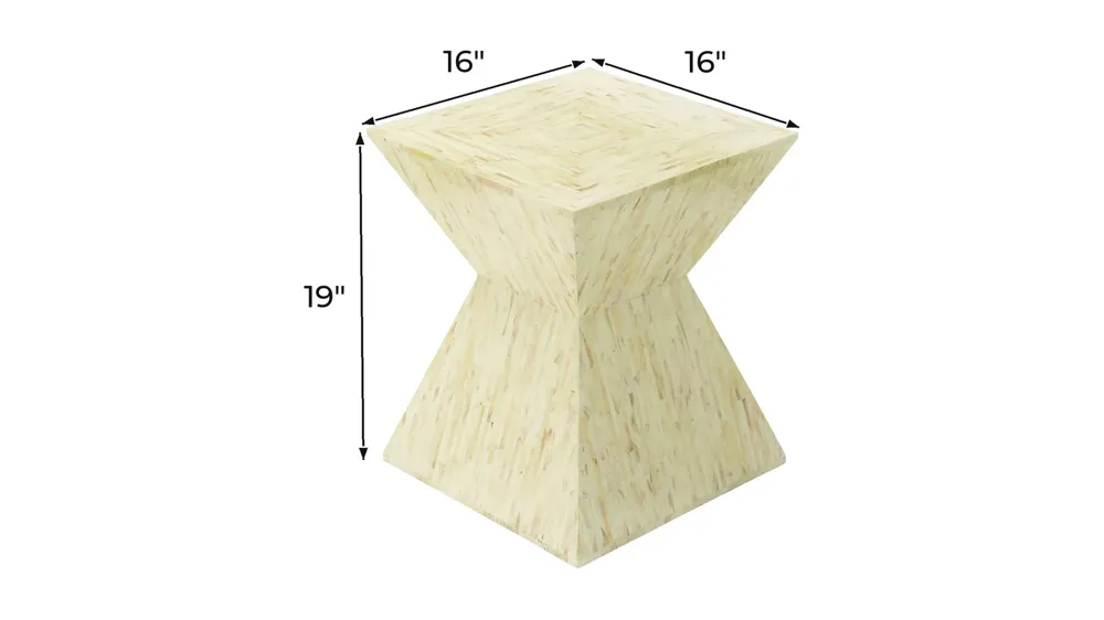 Ivy Collection Hourglass Accent Table Dimensions
