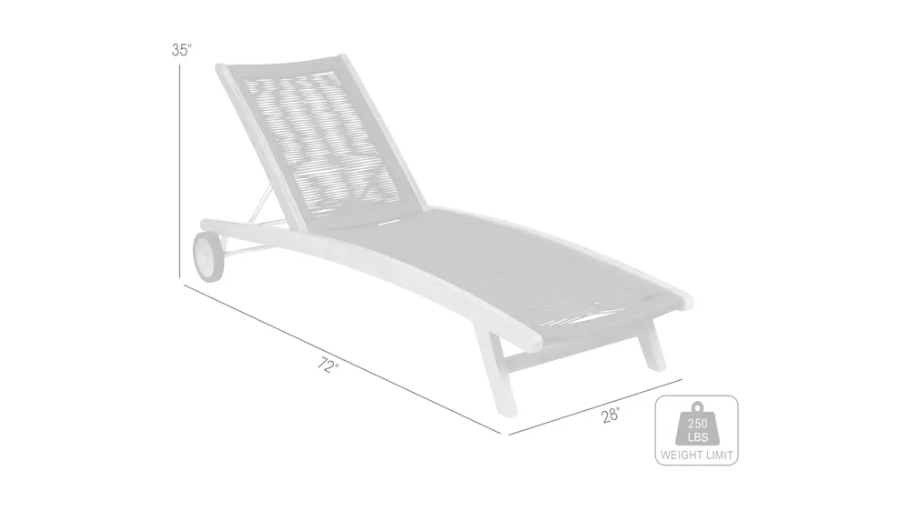 Chateau Outdoor Chaise Lounge Chair Dimensions