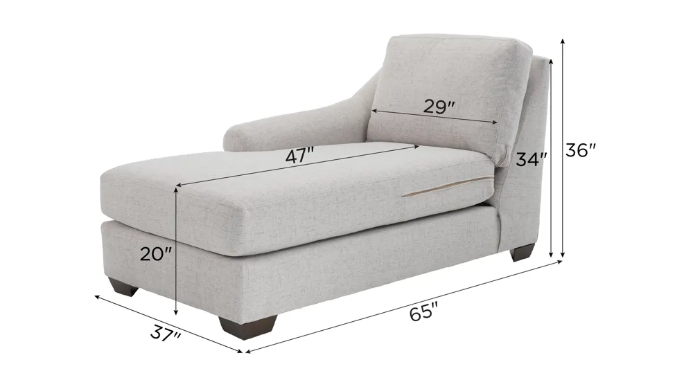 Thatcher Left Arm Facing Chaise Dimensions