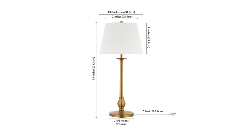Ismael Table Lamp Dimensions