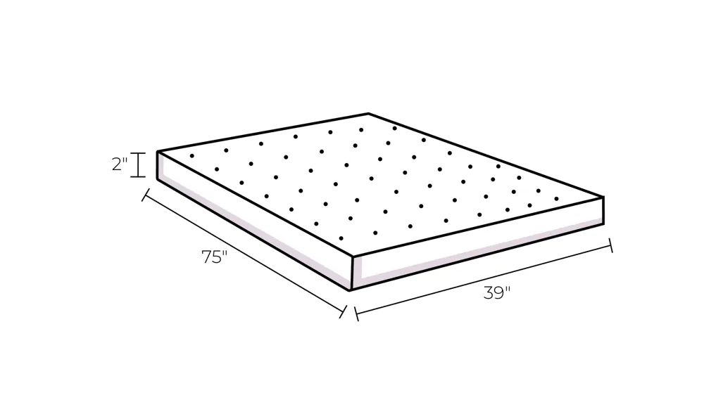Birch Plush Organic Mattress Topper Dimensions