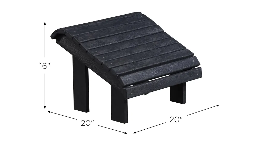 Capterra Casual Recycled Outdoor Premium Adirondack Footstool Dimensions