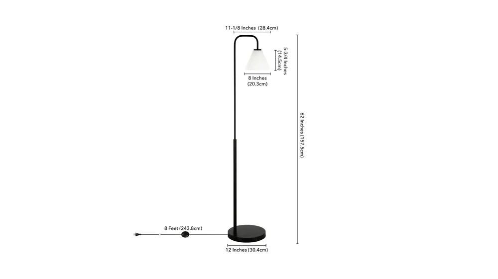Helen Arc Floor Lamp Dimensions
