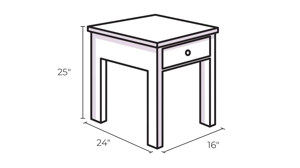 Cannon Valley Chairside Table Dimensions