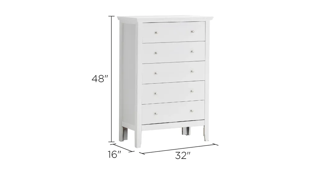 Primo Bedroom Chest Dimensions