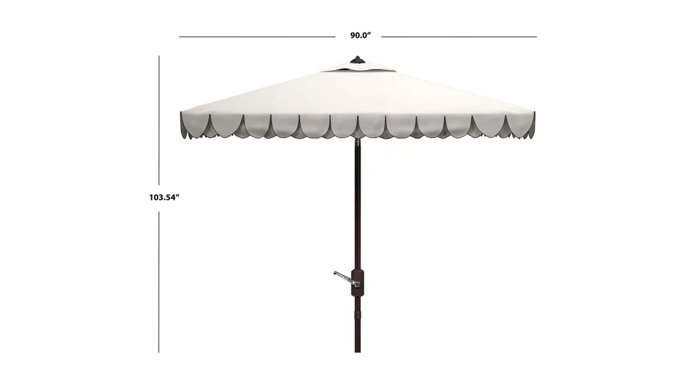 Chandler Outdoor 7.5 ft Square Umbrella Dimensions