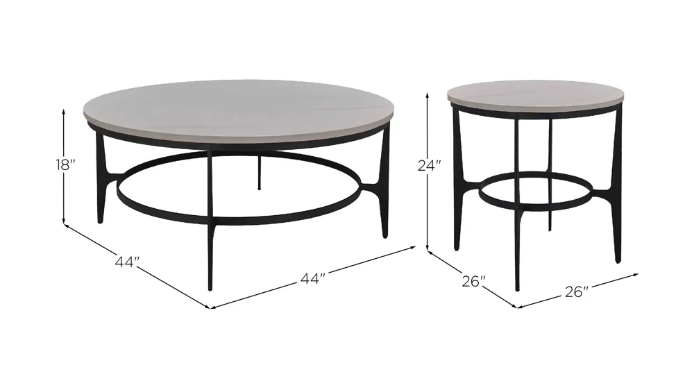 Gremain 3-pc. Cocktail Table Set Dimensions