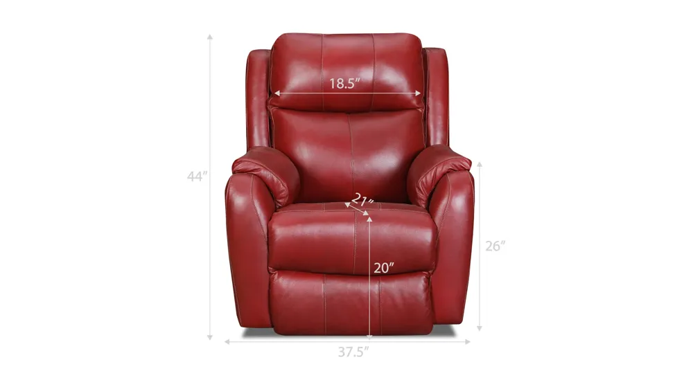 Stevens Leather Recliner Dimensions