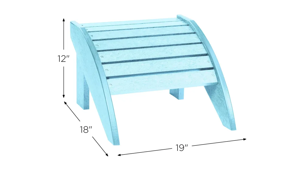 Generation Recycled Outdoor Adirondack Footstool Dimensions