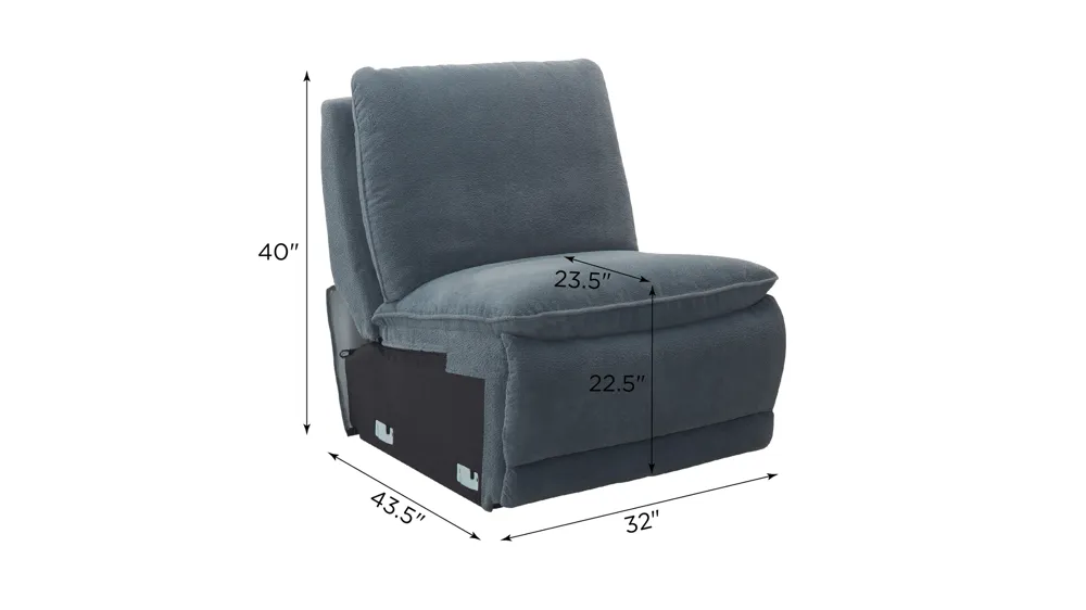 Celine Armless Chair Dimensions