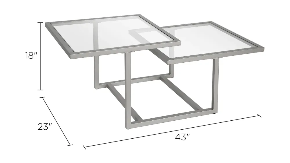 Amalie Two-Tier Coffee Table Dimensions