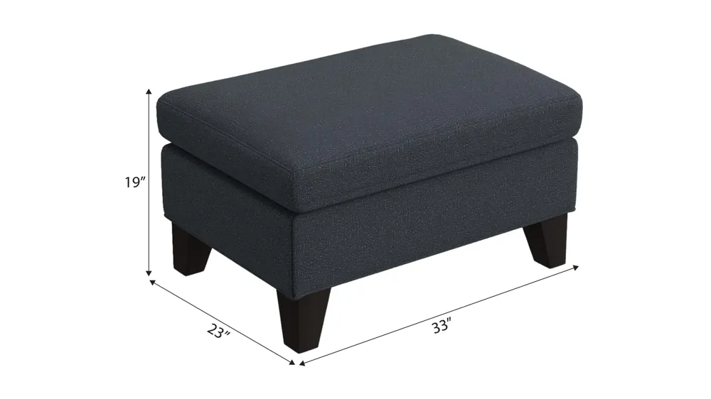 Carmine Ottoman Dimensions