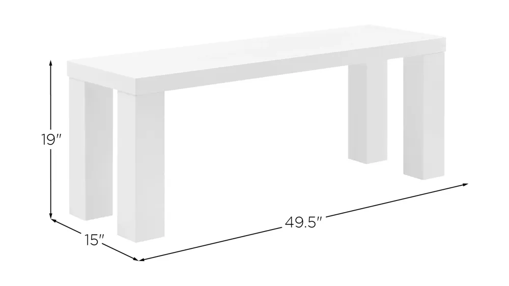 Abby 49" Bench Dimensions