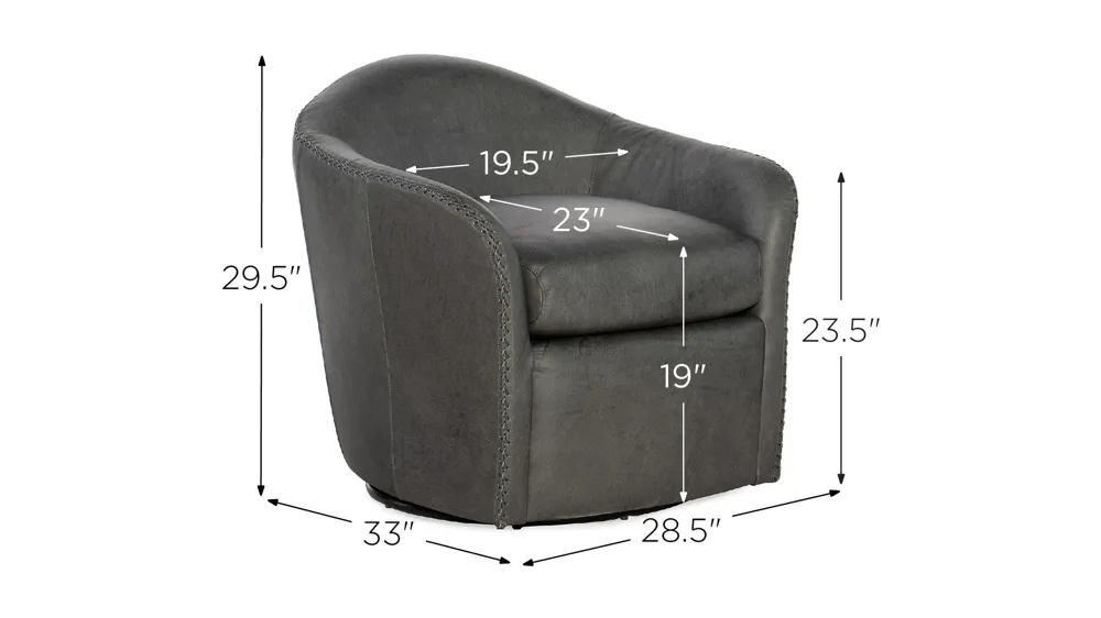 Roper Swivel Club Chair Dimensions