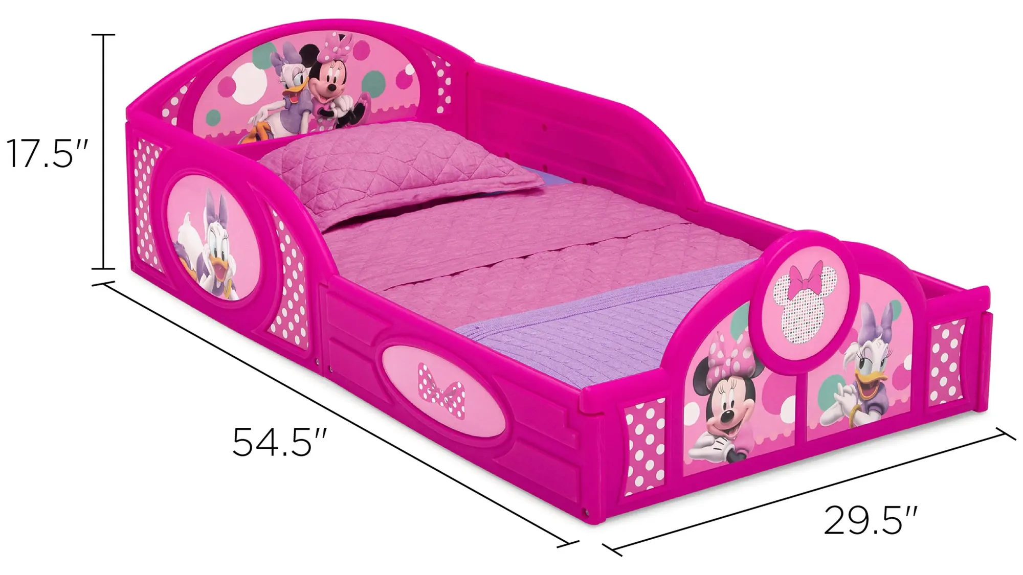minnieさま専用 Disney Minnie Mouse Sleep and Play Toddler Bed with Attached