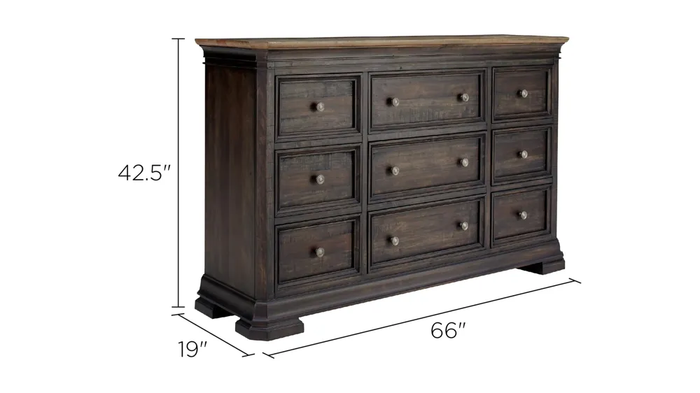 Kingshill Bedroom Dresser Dimensions
