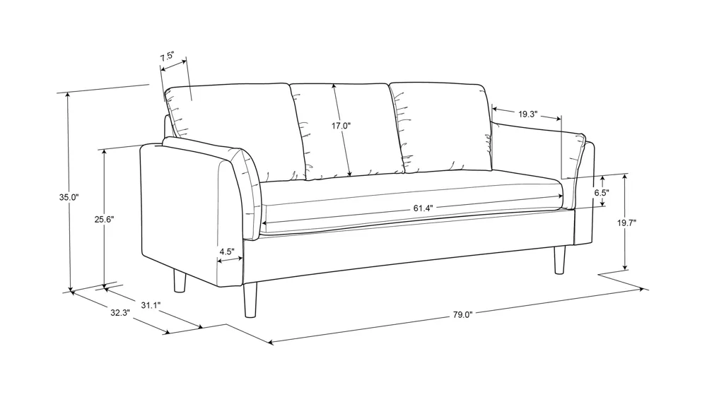 Sofia Sofa Dimensions