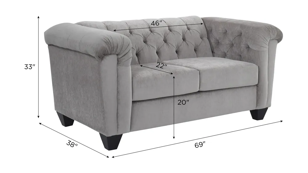 Lush Loveseat Dimensions
